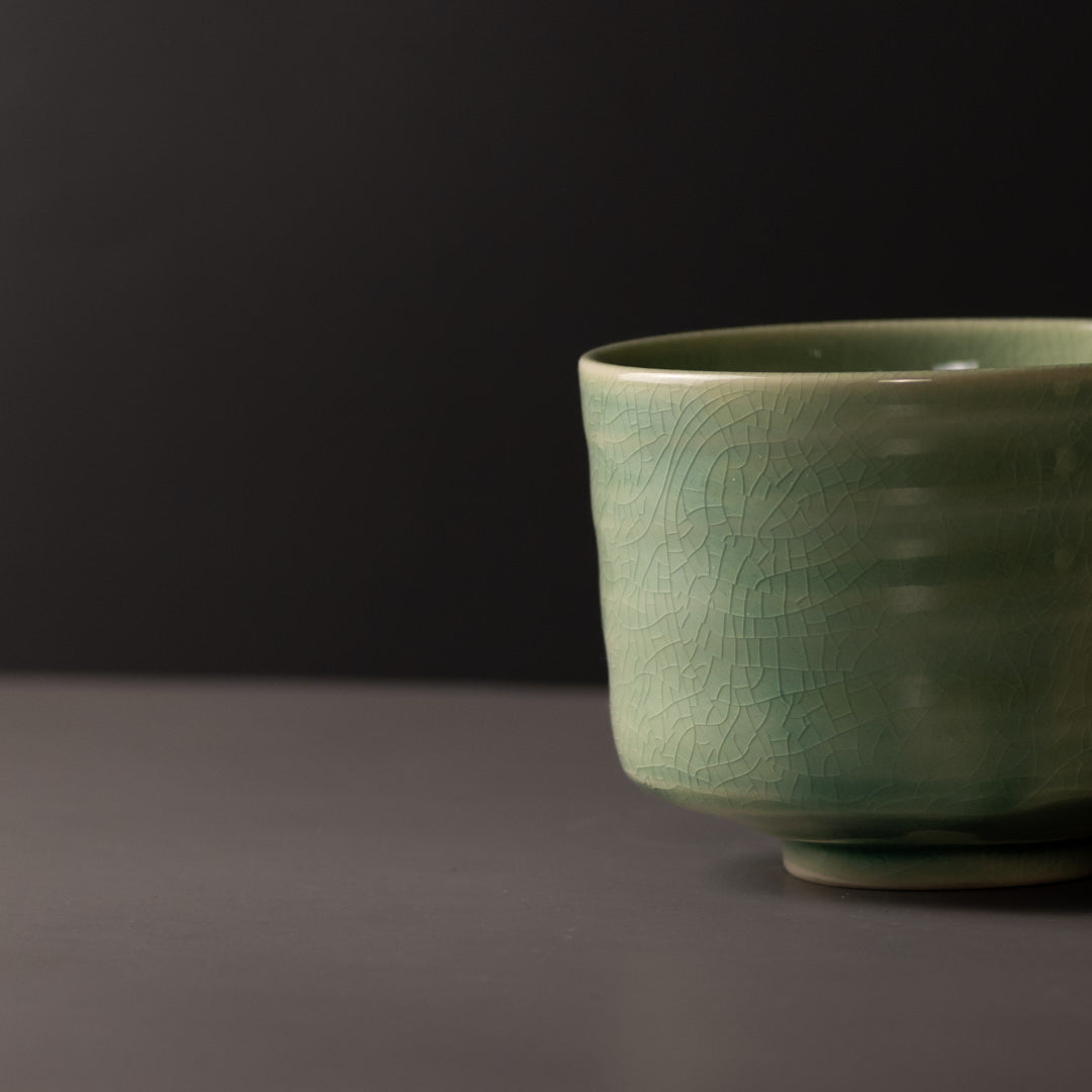 Jade Matcha Tea Bowl 400ml Light Green Japanese Tea Bowl Dishwasher Microwave Safe