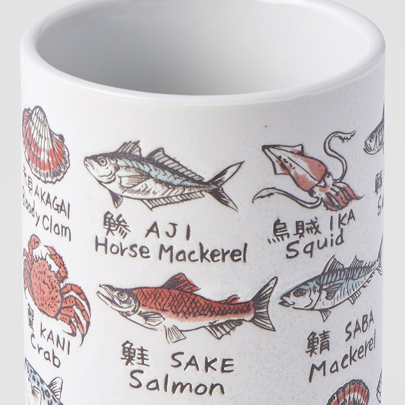 Premium Sushi Mug – White Fish Design 250ml