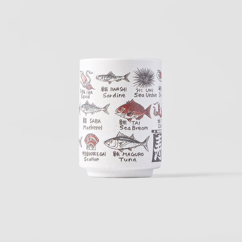 Premium Sushi Mug – White Fish Design 250ml
