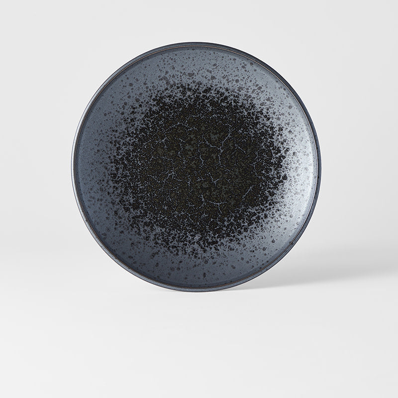 Premium 25.5cm Black Pearl Glaze Ceramic Dinner Plate Dishwasher Microwave Safe