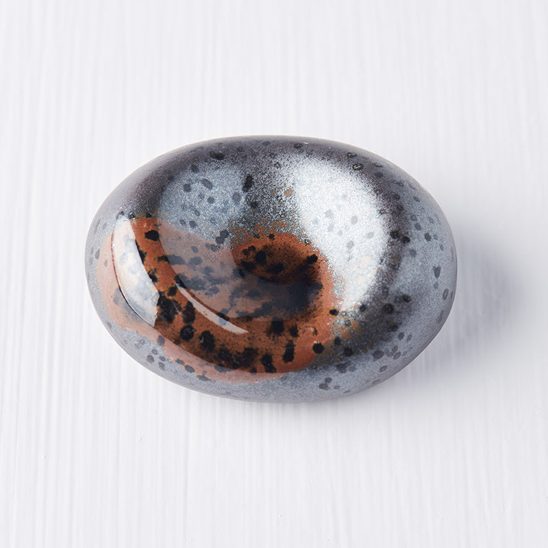 Matt Black Ceramic Pebble Chopstick Rest Microwave Dishwasher Safe Tableware