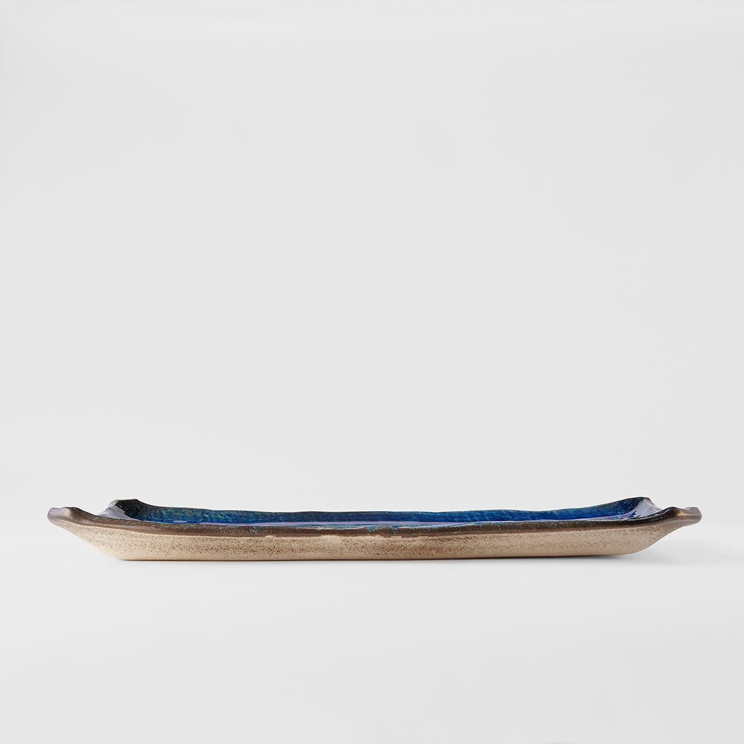 Platter Rectangular 43cm Cobalt Blue Glaze - SuperSaverAU - view 5