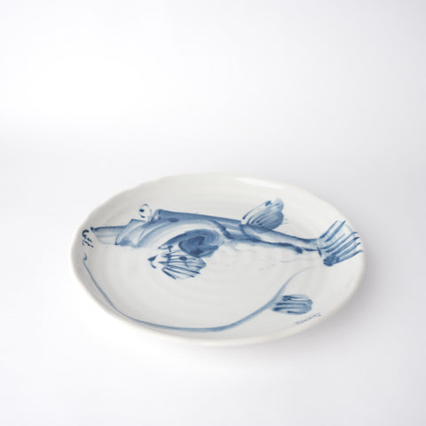 Premium Plate – White Fugu Design 24cm