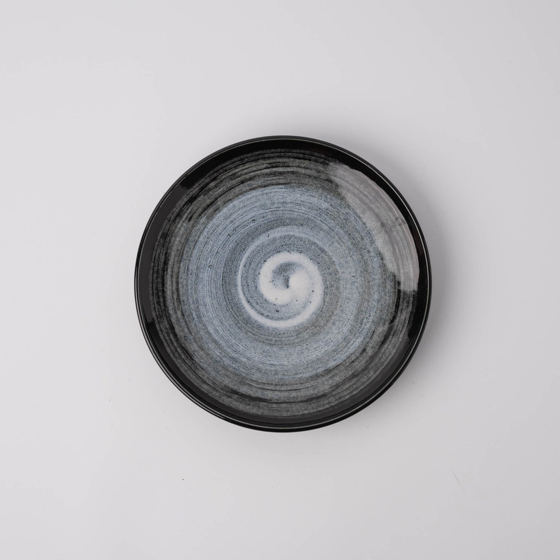 Premium 19cm Blue Cloud Glaze Ceramic Side Plate Japanese Tableware