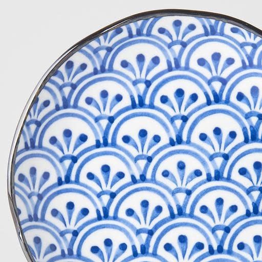 Premium Blue Petal Crest Tapas Plate 16.5cm Dishwasher Microwave Safe