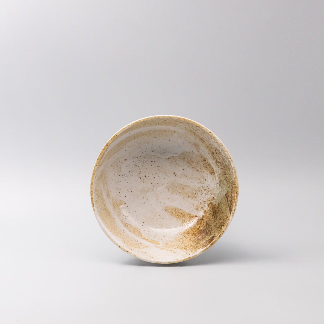 Premium Ramen Bowl – Beige Snow Bamboo Glaze 21cm, 850ml