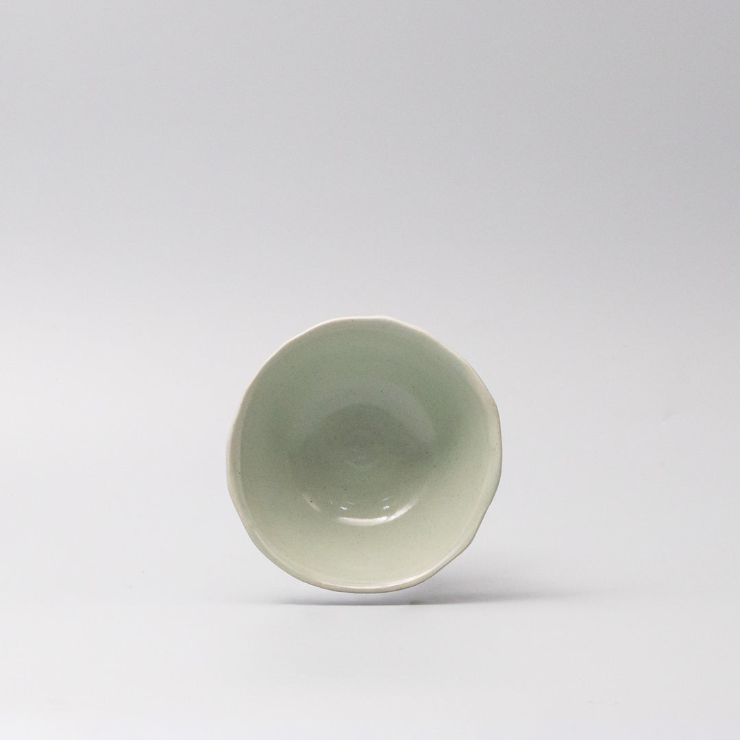 Premium 11.5cm Tomei Blue Glaze Lopsided Ceramic Bowl Japanese Tableware