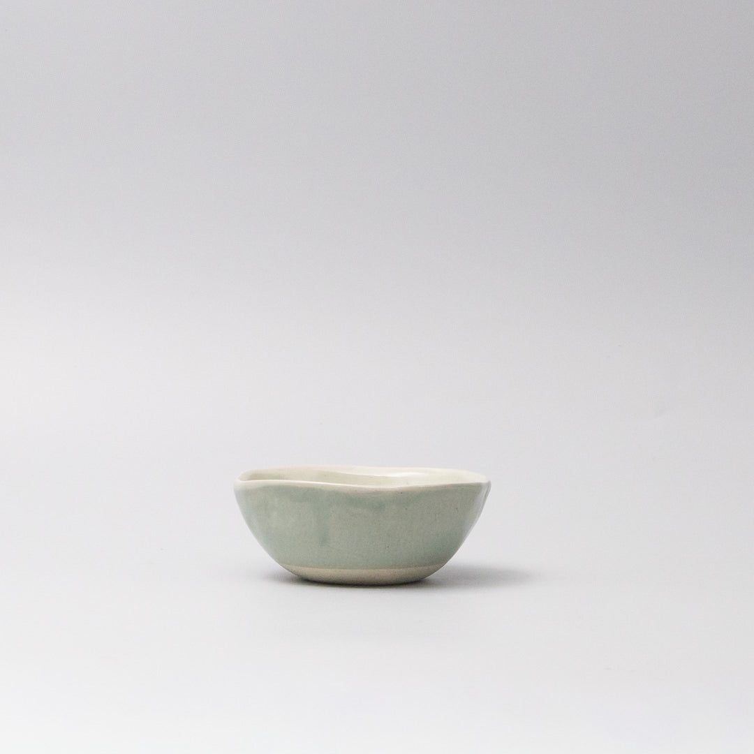 Premium 11.5cm Tomei Blue Glaze Lopsided Ceramic Bowl Japanese Tableware