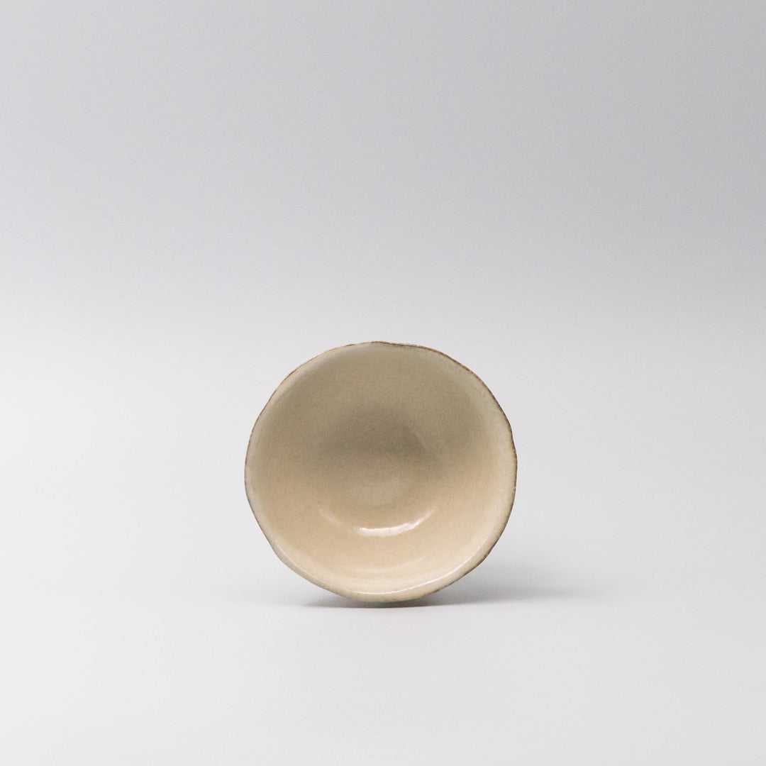 Premium 11cm Fawn Glaze Lopsided Ceramic Bowl Dishwasher Microwave Safe