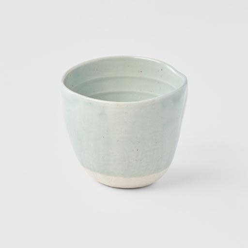 Premium 200ml Tomei Blue Glaze Lopsided Ceramic Mug Dishwasher Microwave Safe