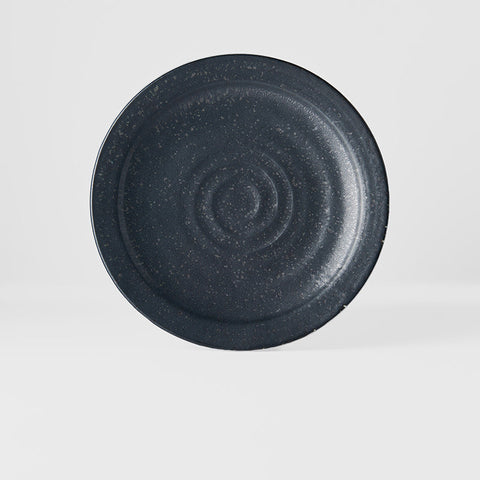 Premium 26cm Ibushi Black Glaze Ceramic Dinner Plate Dishwasher Microwave Safe