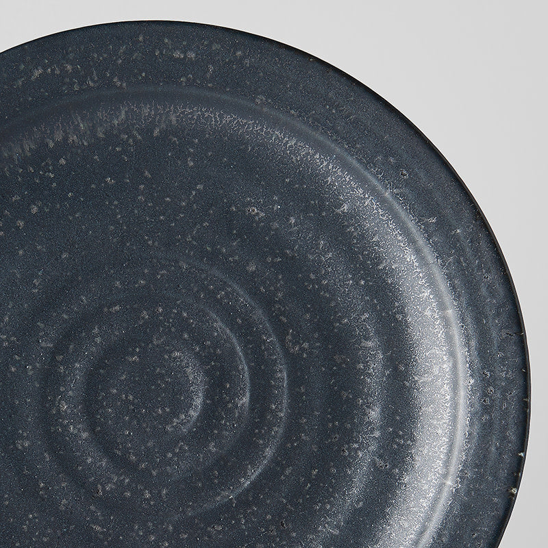 Premium 26cm Ibushi Black Glaze Ceramic Dinner Plate Dishwasher Microwave Safe