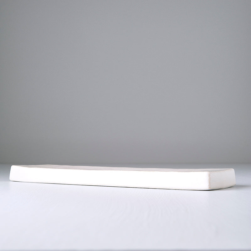 Premium Rectangular Ceramic Plate – Craft White Glaze 29 x 9cm