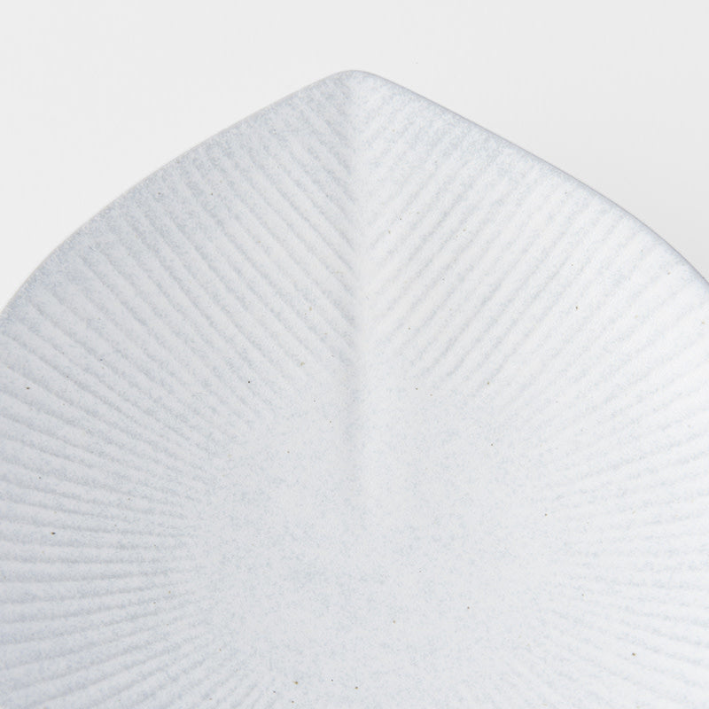 Premium Plate – White Snow Leaf Glaze 12.5cm