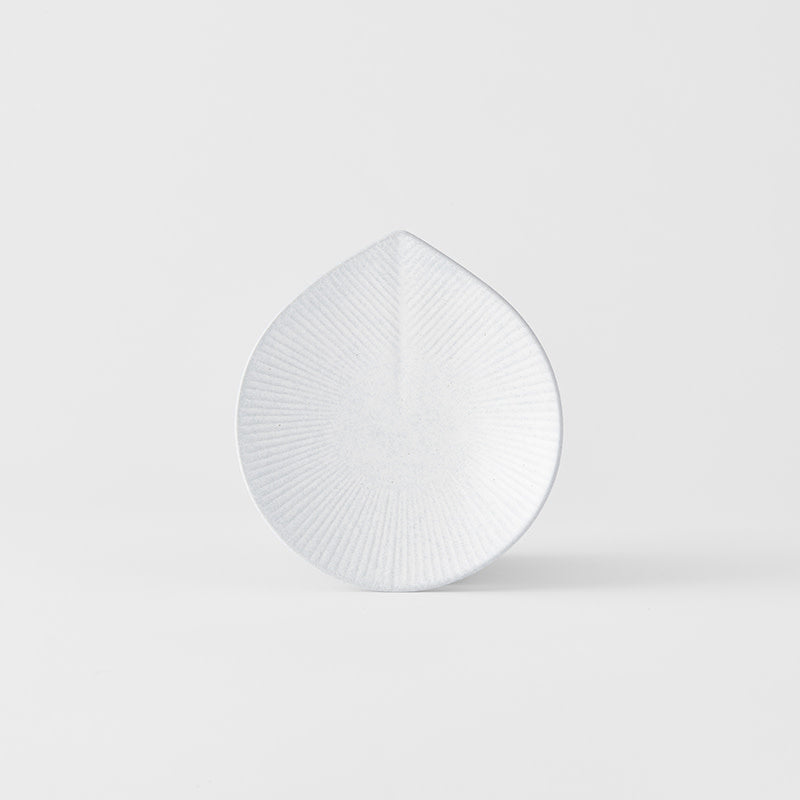 Premium Plate – White Snow Leaf Glaze 12.5cm