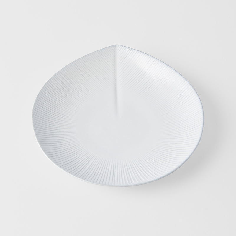 Premium Dinner Plate – White Snow Leaf Glaze 25.5cm