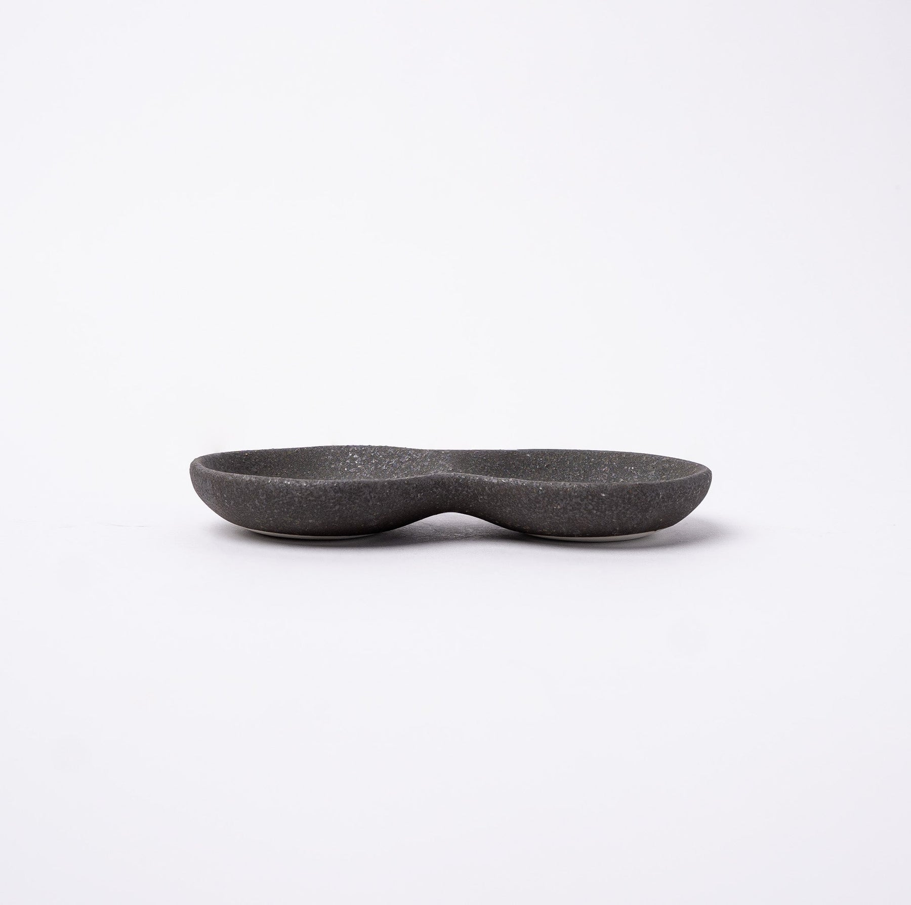 Premium Double Sauce Dish – Grey Stone Slab Design 15.5cm