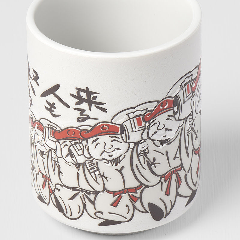 Premium Sushi Mug – White Hotei Design 250ml