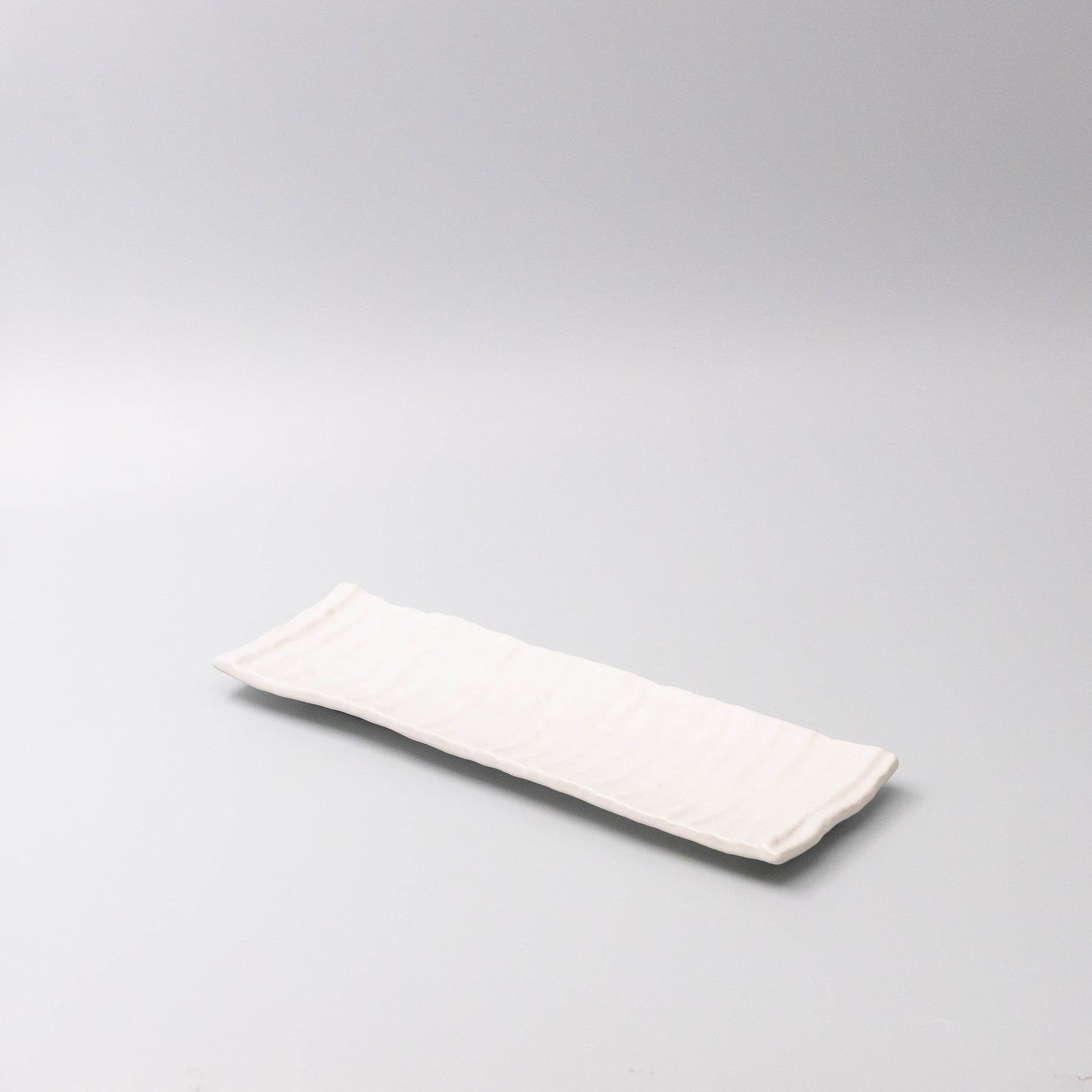 Premium 33cm White Glaze Ceramic Sashimi Plate Dishwasher Microwave Safe