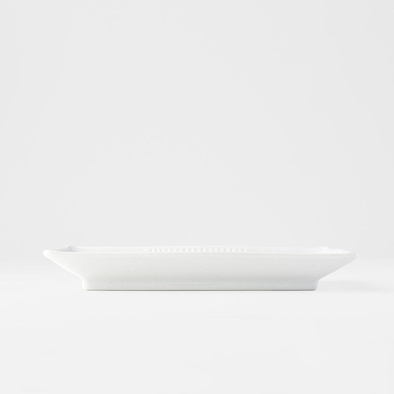 Premium Sushi Plate with Line White Design - Blue, 21cm