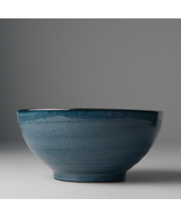 Premium Udon Bowl – Kanso Indigo Blue Glaze 19cm, 800ml