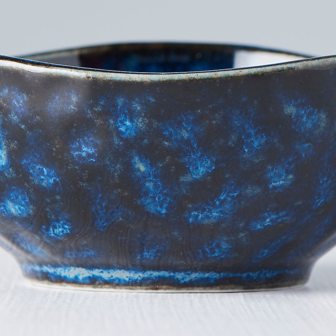 Premium 8.5cm Kanso Indigo Blue Glaze Organic Ceramic Sauce Dish 100ml