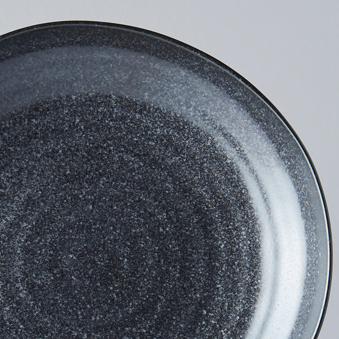 Premium 23cm Kanso Matt Black Organic Ceramic Dinner Plate Dishwasher Microwave Safe