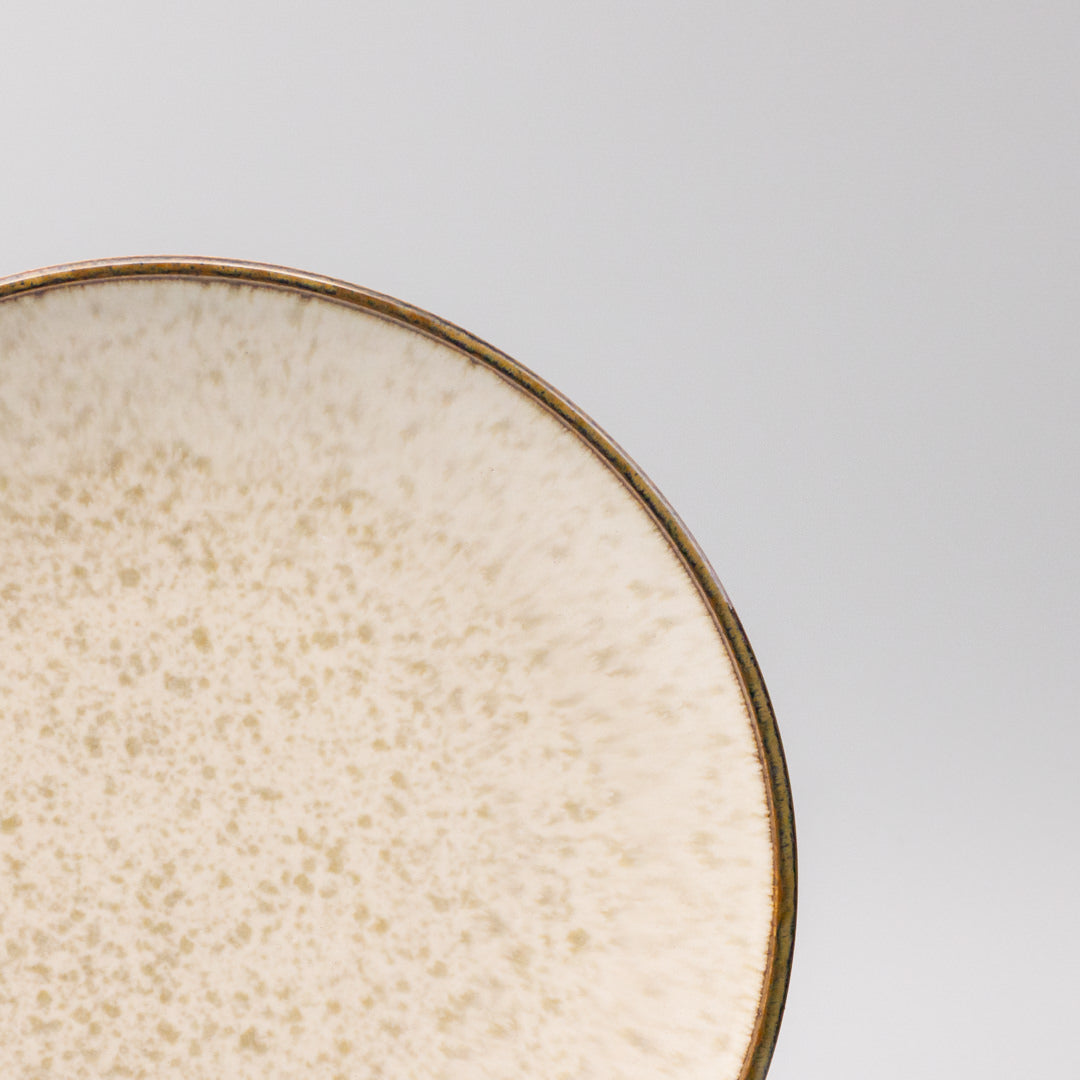 Premium 26cm Ivory Pearl Glaze Ceramic Dinner Plate Dishwasher Microwave Safe