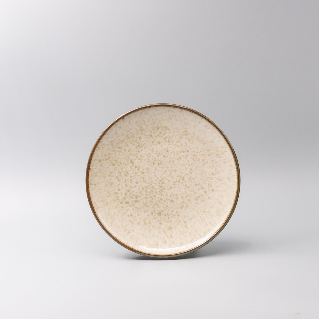 Premium 26cm Ivory Pearl Glaze Ceramic Dinner Plate Dishwasher Microwave Safe