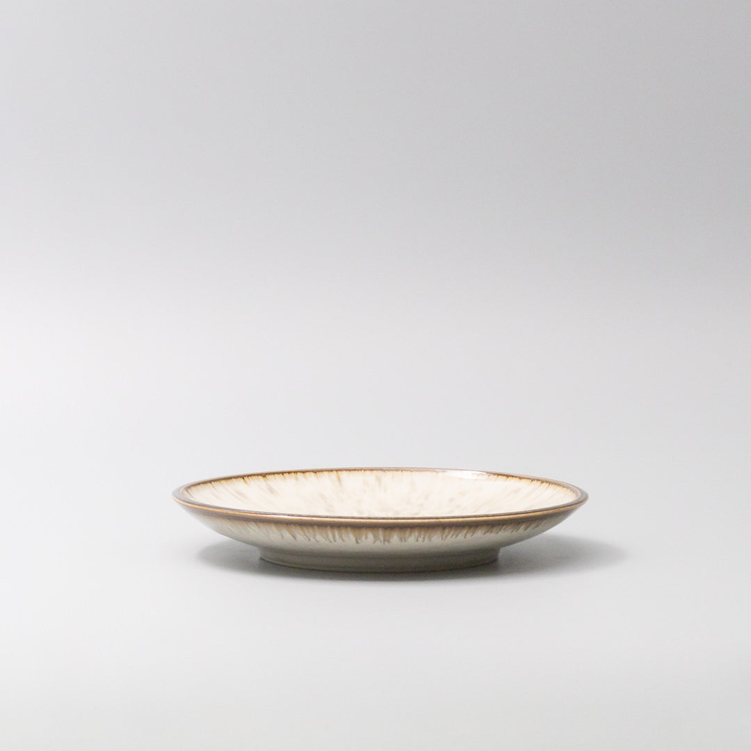 Premium 19cm Ivory Pearl Glaze Ceramic Side Plate Dishwasher Microwave Safe