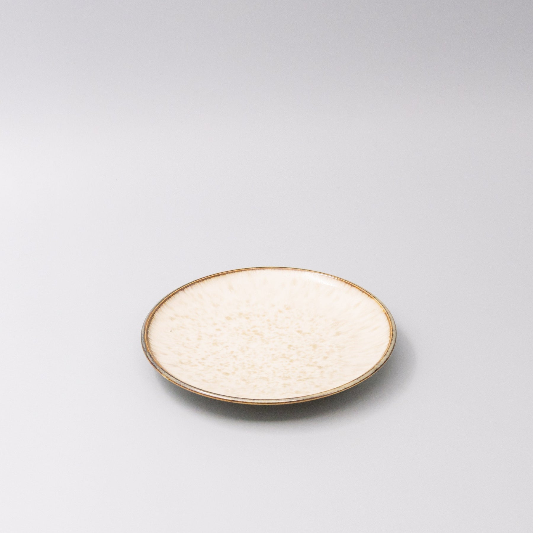 Premium Tapas Plate – White Ivory Pearl Glaze 17cm