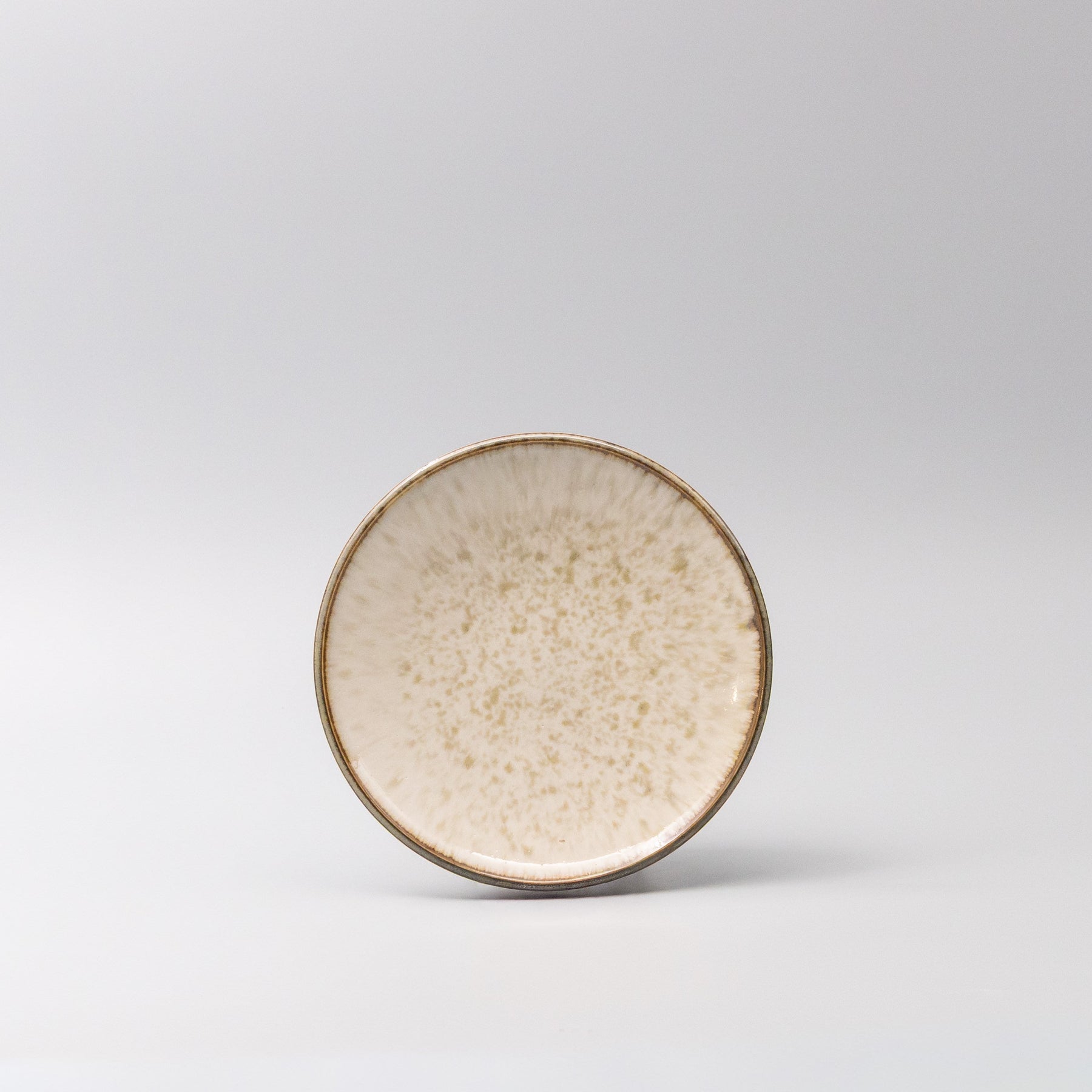 Premium Tapas Plate – White Ivory Pearl Glaze 17cm