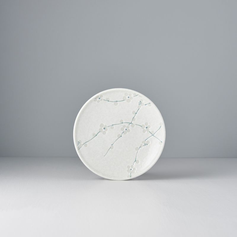 Premium 17cm White Blossom Glaze Ceramic Tapas Plate Dishwasher Microwave Safe