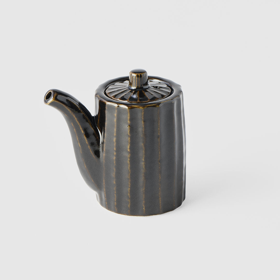 Premium 125ml Tenmokku Glaze Ceramic Soy Pot Dishwasher Microwave Safe