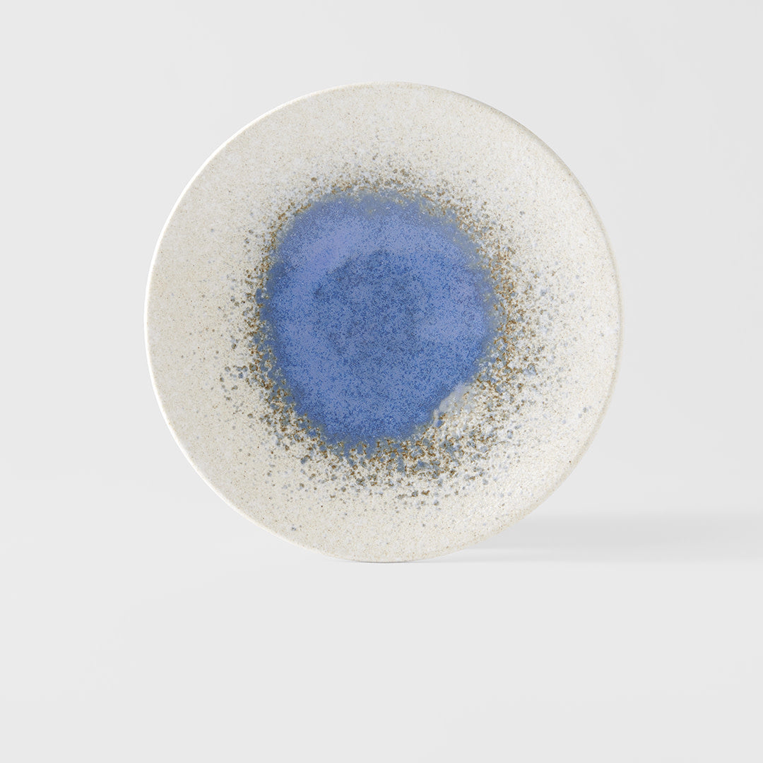 Premium 25.5cm Bright Blue Puddle Glaze Ceramic Dinner Plate Dishwasher Microwave Safe