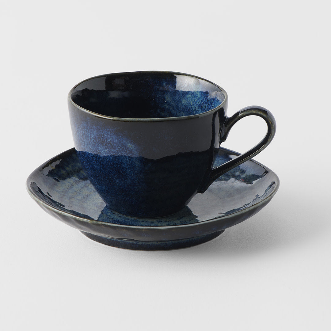 Premium 160ml Kanso Indigo Blue Glaze Ceramic Cup Dishwasher Microwave Safe