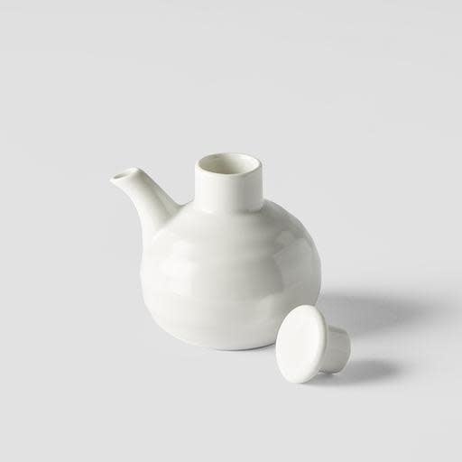 Premium Minoyaki Porcelain Soy Pot – Matt White 110ml