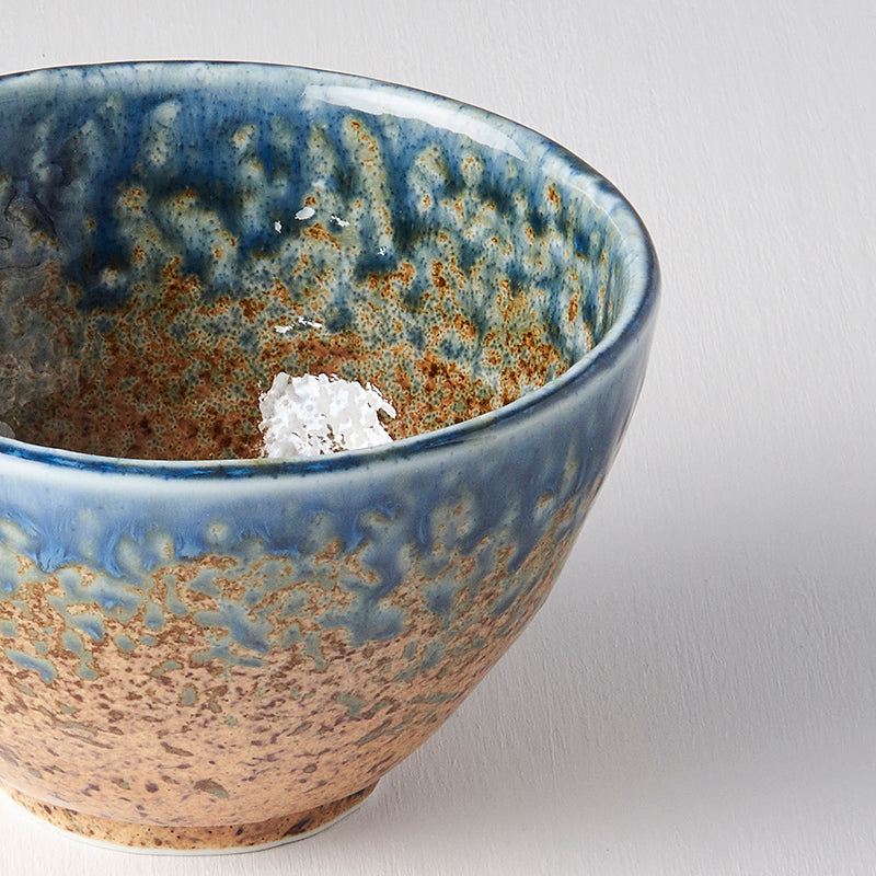 Premium Ceramic Deep Bowl – Brown Earth & Sky Glaze 13cm