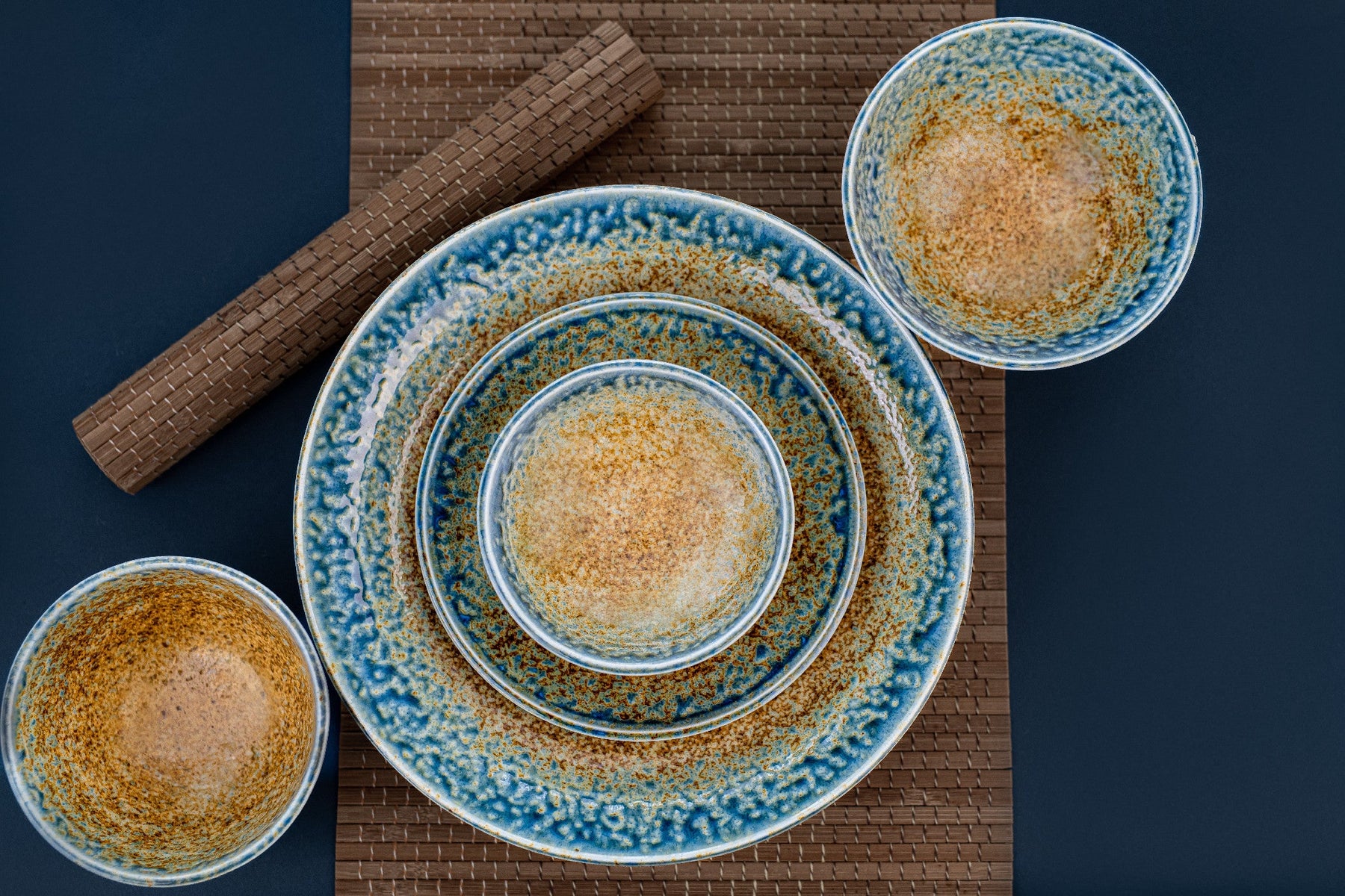 Premium 28.5cm Earth and Sky Glaze Ceramic Serving Bowl 1500ml Dishwasher Microwave Safe