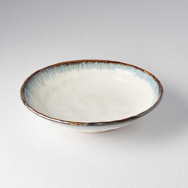 Premium 24cm Aurora Glaze Ceramic Pasta Bowl 700ml Dishwasher Microwave Safe