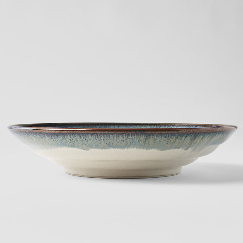 Premium 24cm Aurora Glaze Ceramic Pasta Bowl 700ml Dishwasher Microwave Safe