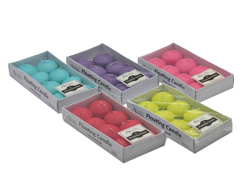Multi Colour 192 x Floating Candle Assort - Wax, 8 kg - SuperSaverAU - view 1