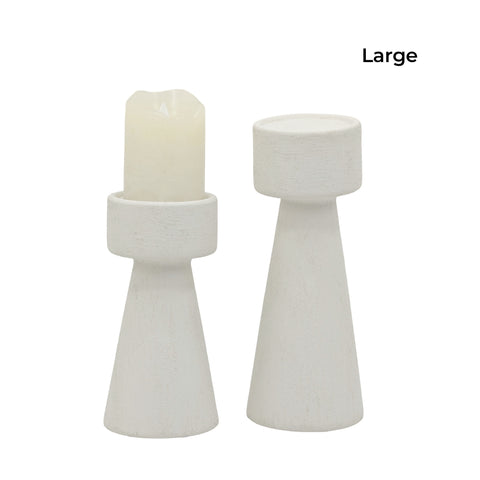 Premium Minimalist Nordic Candle Holders – White 28cm, 6 Pack