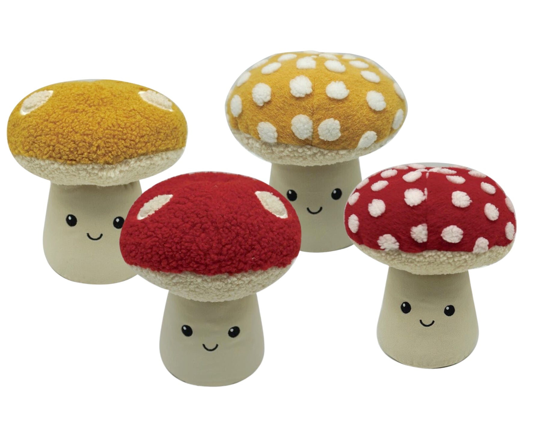 Premium Mushroom Door Stoppers – Multi Colour 4 Assorted, 19 x 22cm