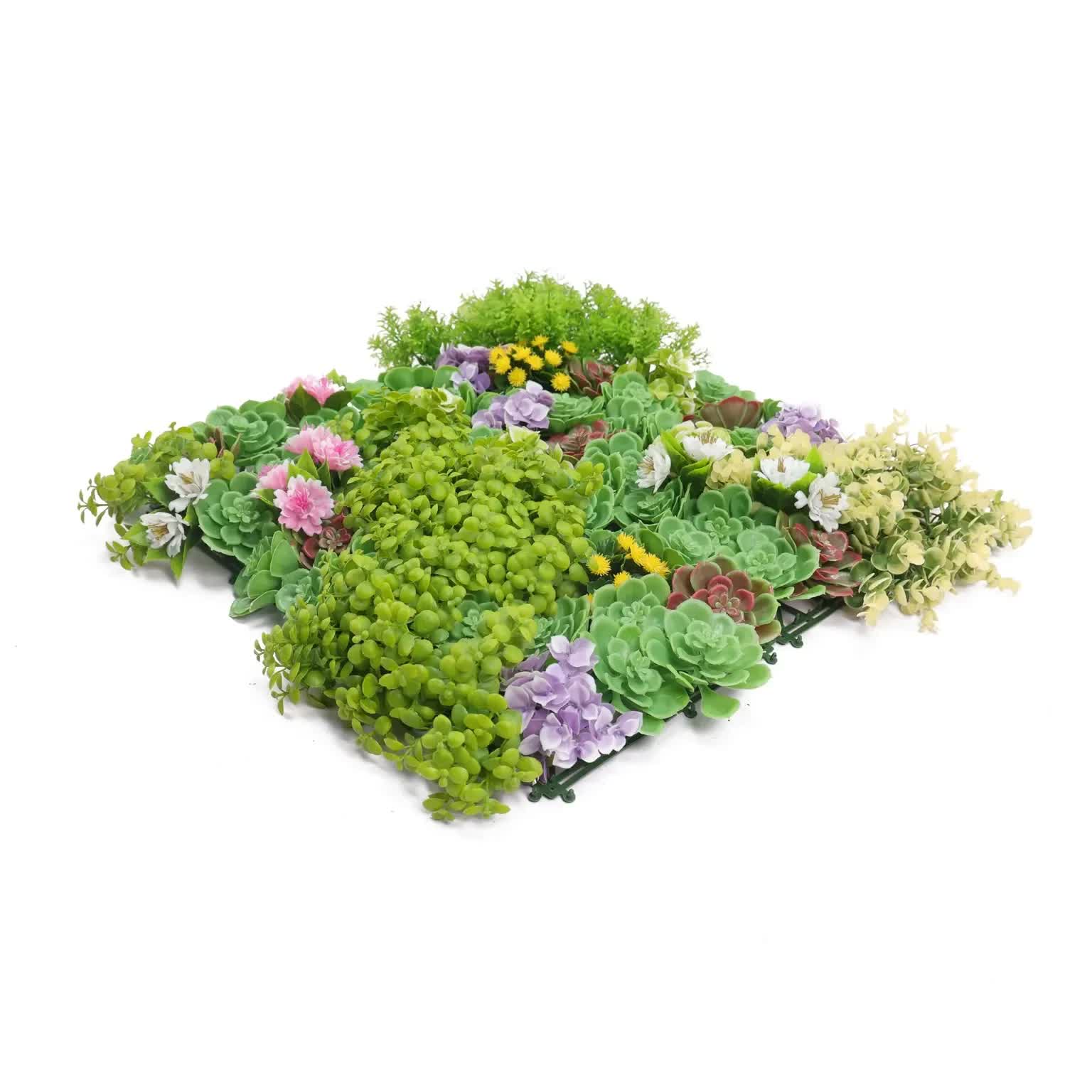 Nearly Natural Artificial Succulent Wall Panel 50cm x 50cm UV Resistant Greenery - SuperSaverAU - view 1