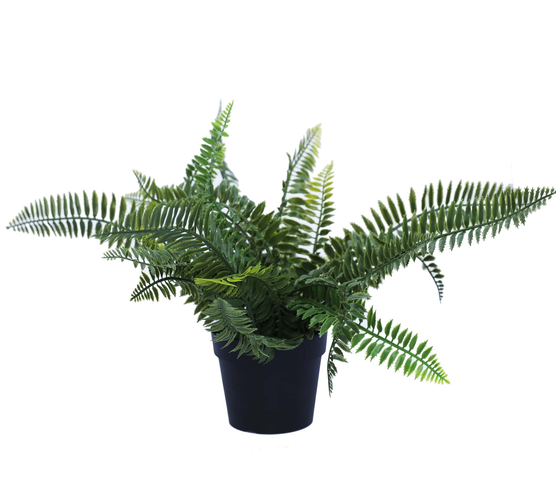 Small Potted Artificial Dark Green Fern Plant UV Resistant 20cm for Indoor/Outdoor - SuperSaverAU - view 1