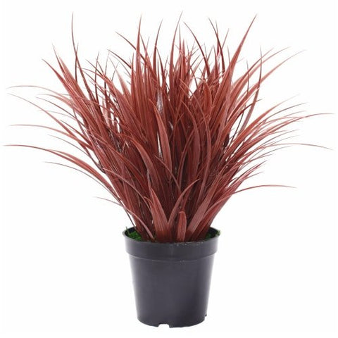Artificial Ornamental Potted Burgundy Grass 38cm - UV Resistant, Eco-Friendly - SuperSaverAU - view 1
