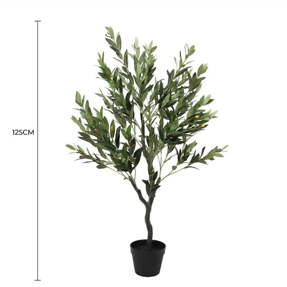 Medium Artificial Olive Tree 60cm - Lifelike, Maintenance-Free, Indoor Decor - SuperSaverAU - view 2