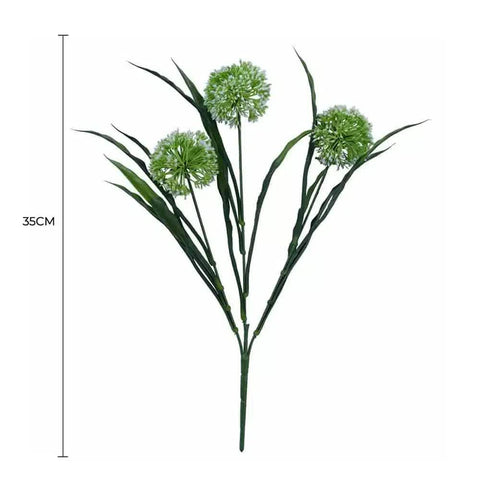 Lush Flowering Faux White Hydrangea Stem - 35cm Long x 15cm Wide, UV Resistant - SuperSaverAU - view 1