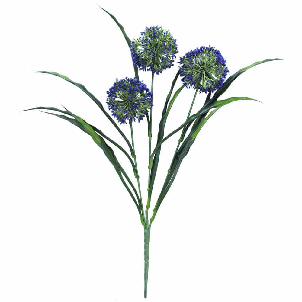 Lush Flowering Faux Purple Hydrangea Stem 35cm - Indoor UV Resistant - SuperSaverAU - view 1